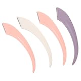 HAMPPLIES 4 Stück Teiliges Augenbrauen rasiererset mit Gebogenem Griff Tragbarer Präzisionstrimmer für Damen Scharfe Klingen für Schnelles Sicheres Gesichts Augenbrauenstyling für Anfänger