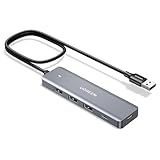 UGREEN 4-Port USB Hub 3.0 mit 1*USB C & 3*USB 3.0 & 1*USB C Stromversorgung-Port, USB Verteiler für MacBook, iMac, Surface, Dell, Thinkpad, USB Stick, Mobile HDD, Maus, Tastatur und mehr (60cm)