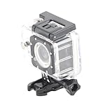 Zisemeil Action Kamera 1080HD 30Fps Video und 12MP Fotos für Outdoor-Sport, mit Schale für 30m Unterwasser, Zubehör für Helme, Fahrräder, Surfbretter, Autos (Weiß)