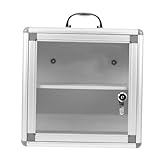 CLISPEED Medikamentenbox zur Wandmontage Apotheker Lagerung von Medikamenten Wände montieren erste Die Wandmontage -Medizinschrank Medikamentenhalter Medikamente Lagerbehälter Metall Silber
