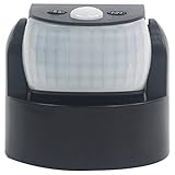 Okeeyseda Wasserdichter Doppel-Infrarotsonden-Bewegungsmelder IP65 AC 220V-240V PIR-Bewegungsmelder Automatik 120°Schwarz
