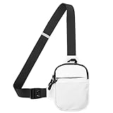 DONGKER Schulter-Rucksack, Sling-Brusttasche, wasserfest, für Damen und Herren, Wandern, Reisen, Outdoor-Sport, weiß, L, Casual