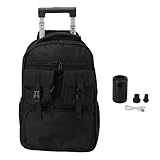 CHICIRIS Reise-Vakuumrucksack, 30-Liter-Rolltasche mit Rollen, 15,6-Zoll-Laptopfach, Mehrschichtiges Aufbewahrungsdesign, Versteckte Schultergurte für Männer und Frauen, Wasserdicht