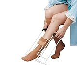 Anziehhilfe für Kompressionsstrümpfe,Strumpfanziehhilfe aus Metall,Sockenanziehhilfe nach Hüftoperation,Anziehhilfe für Socken und Strümpfe für Senioren,Bei Mobilitätseinschränkungen,Schwangerschaft