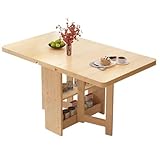 IMYOGI Exquisiter klappbarer Esstisch für 4 6 Personen mit Stauraum, kompakter und ausziehbarer quadratischer Tisch zum Essen, Laptop- und Betttablett, Grau (120 * 70 * 75 cm)