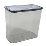 Alipis Mülleimer aus Plastik Outdoor-Mülleimer mit Deckel doppelt Mülltonne im Freien luftdicht Auto Liner aufbewahrungsdose storage boxes Mülleimer für Schreibtisch Mülleimer leeren Grey