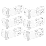 DIKACA 6 Stück Acryl Scharnierschloss Für Schaukästen Für Schränke Überfalle Für Schränke Acryl Schnapptürriegel Schranktür Scharnierriegel Schnallen Überfalle Für Kästen