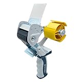 Harmadon Paketbandabroller für 2' Packband - Klebebandabroller 50mm - Abroller Klebeband mit LOW NOISE Geräuschreduzierungssystem - Paketklebeband Abroller - Packbandabroller - GFC-828