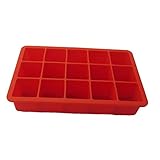 CRILSTYLEO 15 Mulden Silikon Eiswürfelform Rot Ideal Für DIY Eis Gelee Und Fondant Wiederverwendbar Und Flexibel Für Kreative Kücheneinsätze