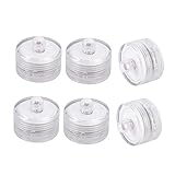 Operitacx 6 Stück Teiliges LED Wachskerzen mit Dekorativem Design Grün Wasserdichte Kerzenlichter für Partys Hochzeiten Tischdekoration und