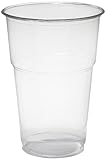PAPSTAR 16175 70 Kaltgetränkebecher, PLA pure 0.4 Liter, Durchmesser 9.5, Höhe 13.2 cm glasklar mit Schaumrand