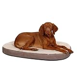 Kerbl Pet Pet Matratze für Hunde aus Memory-Foam, Kuscheliges orthopädisches Hundebett, Schonend für Gelenke und Wirbelsäule, Für höchsten Liegekomfort, Waschbar, 72x52x8 cm, Taupe/Beige