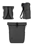 G!mid - Rolltop-Rucksack (37 Liter) - Wasserabweisend & robust - Magnetverschluss, Laptopfach mit Organizer & Flaschenhalterung - gepolsterte Gurte & Rückseite mit Lasche für Trolley - 5 Fächer
