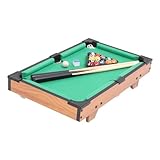 Sonew Kleine Billardtisch -Top -Spiele Mini Billard Set mit 16 Poolbällen 2 CUES MDF Board Tragbarer Billardtisch für Familien und Im Freien Im Freien