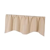 VICASKY Hochpräziser Beige Kurzvorhang Blickdicht Verdunkelungsvorhang für Fenster Sonnenschutz und Hitzeschutz Geeignet für Wohnzimmer Schlafzimmer Küche und Hotelräume