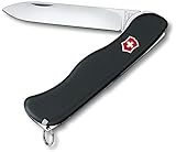 Victorinox, Sentinel, Swiss Army Pocket Knife, Large, Multi Tool, Camping, 4 Functions, Blade, Tweezers, Toothpick, Lockable Blade, Black