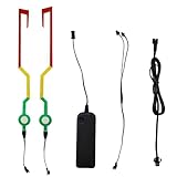 yakermur LED-Leuchten für Motorradhelm | LED-Lampe für Fahrhelm, LED-Streifen, 3 Modi, Zubehör für Motorrad, Fahrrad, Erwachsene, für dunkle Bedingungen