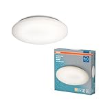 OSRAM Orbis Sensor-Deckenleuchte Wandleuchte 400mm, spritzwassergeschützte Anbauleuchte in Weiß aus Aluminium, IP44-Schutz, für Bad, Gänge und Flure