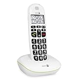 Doro PhoneEasy 110 DECT Schnurlostelefon (große Schrift und große Zahlen, optische Anrufsignalisierung) weiß 5952