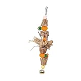 LOVIVER Vogelkäfig Spielzeug Käfig Zubehör Vogel Sitzstange Stehen Spielen Ananas Saiten Hängen Seil für Finken Turteltauben Sittich Papageien
