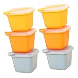 SAFIGLE 6 Stück Silikon Eiswürfelform mit Deckel Lebensmittelechte Antihaftbeschichtete Eiswürfelbehälter Einfach zu Entnehmen für Cocktails Kalte Getränke Gefriergeeignet Vielseitig für