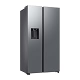Samsung RS70F66KCTEF Side-by-Side Kühl-Gefrierkombination, AI Kühlschrank mit Gefrierfach, 178 cm, 634 l, Eis-/Wasserspender mit Festwasseranschluss, AI Energy Mode, Twin Cooling+, Edelstahl Look