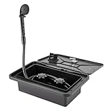 RV Dusche Außendusche Box mit Heiß/Kalt Schalter Duschkopf Campingdusche Außendusche für Wohnmobile Wohnmobi Zubehör mit Schloss (Schwarz)