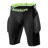 Qunature Schutzhosen Snowboard-Schutzausrüstung 3D Hüftpolster Eva Protektorenhose Gepolsterter Shorts für Männer und Frauen Grundstil