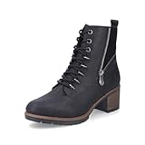 Rieker Damen Schnürstiefeletten 77520, Frauen Stiefeletten,Winterstiefeletten,warm,gefüttert,Boots,Stiefel,Bootee,schwarz (00),39 EU / 6 UK