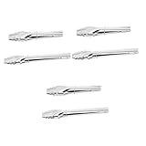 SOLUSTRE 6 Stück Clips Nicht-Brotzangen Küche Japanischer Flipper Toast Essen Braten Schwer Für Steak Mehrzweck Hitzebeständiges Obstbuffet Restaurant Pflicht Salatzange Zum Servieren Von