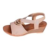 Knöchelriemchenschuhe für Damen, Sandalen, Größe 44, khaki, 39.5 EU