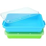 Sandkasten mit Deckel für Kinder Sensory Bin Spielzeug für Sand Aktivität Sandkasten für Kinder Kunststoff-Tablett für Wasser, Sand, Perlen und mehr (2 Stück)