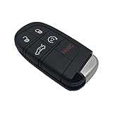 HYXUAN Ersatz-Schlüsselgehäuse für Autoschlüssel, schwarz, M3N-40821302, für J-eep Grand Cherokee 2014-2018, Compass 2017-2018, Renegade 2016-2018