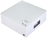 UNITEC Zweiklang-Gong Luna, Glasplatte, fest verdrahtet, 83dB, 8 bis 12 V Wechselstrom oder 9V-Blockade, weiß