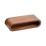 Uonlytech Holz Visitenkartenhalter aus Walnuss Elegante Visitenkartenbox für Büro Zuhause Tischaufbewahrung für Notizen Memos Fotos Stilvolles Design für Schreibtischorganisation