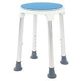 360 Grad drehbarer, Rutschfester Badewannen-Duschsitz, Stabiler, Verstellbarer Duschstuhl für ältere, Schwangere Frauen, Badezimmer-WC, Aluminiumlegierung, 43 cm