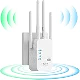 WLAN-Repeater, WLAN-Signalverstärker, 1200 Mbps, Dualband-WLAN-Extender 5 GHz und 2,4 GHz, WLAN-Verstärker mit Ethernet-Port, 360°-Abdeckung, kompatibel mit allen WLAN-Routern