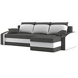 Ecksofa mit Schlaffunktion Logan in grau weiß