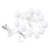 KOCKSHION LED Kosmetikspiegel Lampen USB betrieben Farben Dimmbare Schminklichter mit Verstellbarer Helligkeit Flexible LED spiegelleuchte für Bad und Schminktisch Energiesparend Einfach