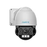 Reolink 4K PTZ PoE Überwachungskamera Aussen mit Spotlight, Personen-/Fahrzeug-/Tiererkennung, 360° Schwenk 90° Neige, 5X Optischem Zoom, Farbnachtsicht, Auto-Tracking, 2-Wege-Audio, RLC-823A