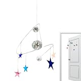 jamgeery Spiegel Disco Kugel | Spiralförmiger Lichtfänger,Dekoratives Hängeelement Mit Reflektierenden Sternen Für Garten Terrasse Wohnzimmer Party Auto | Hängedeko Für Innen Und Außen