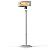 Brandson - Wickeltisch Heizstrahler für das Baby - mit Fernbedienung - Heizstrahler Wärmelampe - Standheizstrahler - 3 Leistungsstufen Heizelemente - Heizlüfter Wandhalterung - Wickeltischheizstrahler