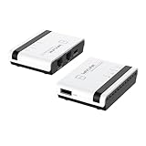 Drahtloser Druckserver mit 4 USB Anschlüssen - Multimodus (Kabel/2.4G WLAN/Autonom), Web Verwaltung, 100Mbps LAN, Plug and Play (White)