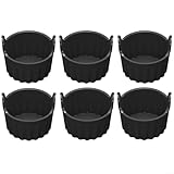 Silikonauflaufförmchen, 6 Stück, für Luftbraten, perfekte Muffin- und Eierbecher-Lösung (schwarz)