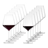 Stölzle Lausitz Bordeaux- und Burgundergläser-Set Starlight 12-teilig I Gläserset für 6 Personen I Extra Dünne Weinkelche I Spülmaschinenfeste & Robuste Stielgläser mit maximaler Geschmacksentfaltung