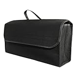 Purework Kofferraumtasche Organizer 50x15x27,5cm Aufbewahrungstasche Schwarz Kofferraum Autotasche Auto Aufbewahrung Tasche
