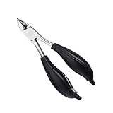 BESTYASH Doppel feder Edelstahl Nagelzange Eagle Beak Nageltrimmer Schwarz Präzise Fuß Fingernagelpflege Tragbar Leicht Für Zuhause und Nagelstudio