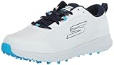 Skechers Leichter Herren-Golfschuh Max Fairway 4 ohne Spikes, weiß/Marineblau, 46 EU