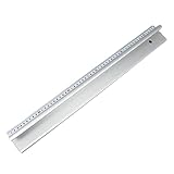 SPRINTIS Schneidelineal aus Aluminium, Lineal mit Stahlkante, Fingerschutz und rutschfestem Boden (75 cm)
