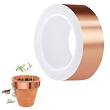 Nepfaivy Schneckenschutz Kupferband gegen Schnecken Selbstklebend- 30mm × 25m Schneckenabwehr Kupferband Hochbeet Gärten Balkone für Pflanzenschutz, Kupferfolieband EMI Abschirmband